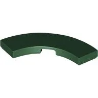 Tile 3 x 3 Curved, Macaroni / Dark Green
