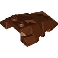 Lego Brick Wedged, Sloped 4 x 4 Fractured Polygon Top / Reddish Brown