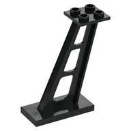 Support 2 x 4 x 5 Stanchion Inclined [5mm wide posts] / Black