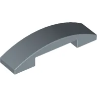 Brick Curved 4 x 1 Double, No Studs / Sand Blue
