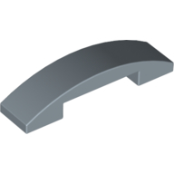 Lego Brick Curved 4 x 1 Double with No Studs / Sand Blue