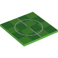 Tile 6 x 6 with Soccer Field, Center Print / Bright Green