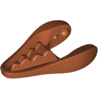Lego Animal Body Part, Dinosaur, Dilophosaurus / Gallimimus Lower Jaw with Teeth [Plain] / Dark Orange