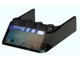 Windscreen 4 x 4 x 1 with Blue Turbo Pattern (Sticker) - Set 8135