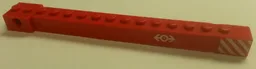 Crane Arm Outside, Wide with End Notch with Red and White Danger Stripes and White Train Logo Pattern on Both Sides (Stickers) - Set 4549