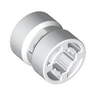 Lego Wheel 8 x 9 with Hole Notched for Wheels Holder Pin / White