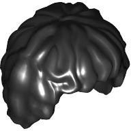 Lego Hair Tousled, Mid-length / Black