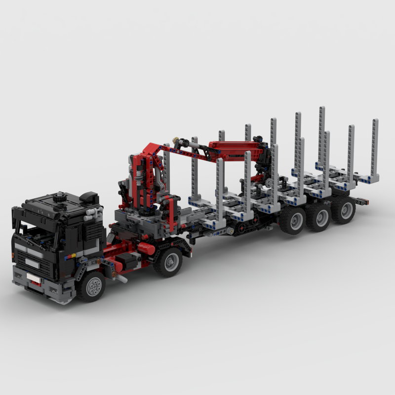 Lego Iveco Turbostar 190-42 and Logging trailer with crane