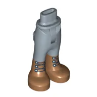 Minidoll Hips and Trousers with Back Pockets with Medium Nougat Boots Print / Sand Blue