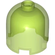 Brick Round 2 x 2 x 1 2/3 Dome Top, Hollow Stud / Trans-Bright Green