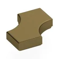 Tile Special 2 x 2 with 2 Quarter Round Cutouts / Metallic Gold