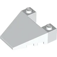 Brick Wedged, Sloped 4 x 4 Taper, with Stud Notches / White