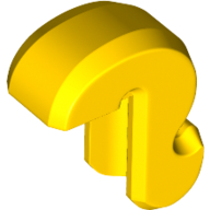 Lego Animal Body Part, Cat Tail / Yellow