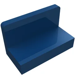 Panel 1 x 2 x 1 [Rounded Corners] / Dark Blue