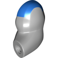 Lego Bigfig Arm, Left with Blue Darkseid Print / Light Bluish Gray