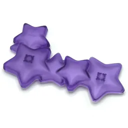 Clikits Icon, Stars, Six Connected with Two Pins / Trans-Medium Purple