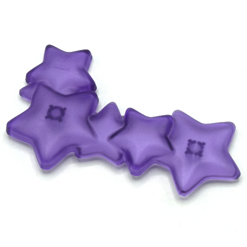 Lego Clikits Icon, Stars, Six Connected with Two Pins / Trans-Medium Purple