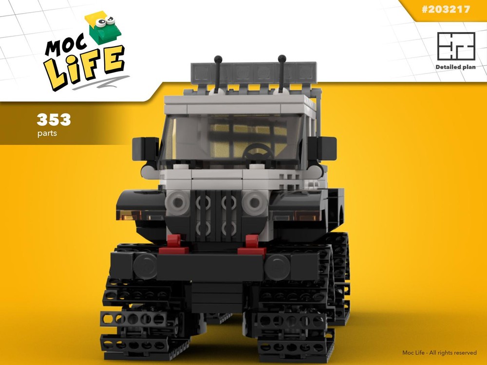 Lego Jeep Gladiator wheels tracks