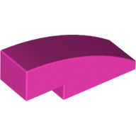 Lego Brick Curved 3 x 1 No Studs / Dark Pink