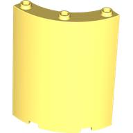 Lego Panel 4 x 4 x 6 Quarter Cylinder / Bright Light Yellow