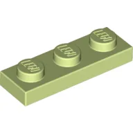 Plate 1 x 3 / Yellowish Green