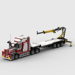 Mack Titan and flatbed with crane
