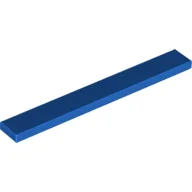 Tile 1 x 8 with Groove / Blue