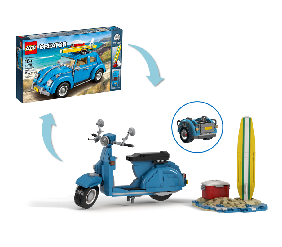 Lego Vespa P200E (10252 Alternate Builds)