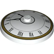 Dish 4 x 4 Inverted [Radar] with Clock with Roman Numerals, 5 to 12 Print