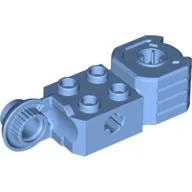 Technic Brick Special 2 x 2 with Axle Hole, Rotation Joint Ball Half [Vertical Side], Vertical Axle Hole End / Medium Blue