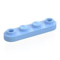 Plate Special 1 x 4 Rounded with 2 Open Studs / Bright Light Blue