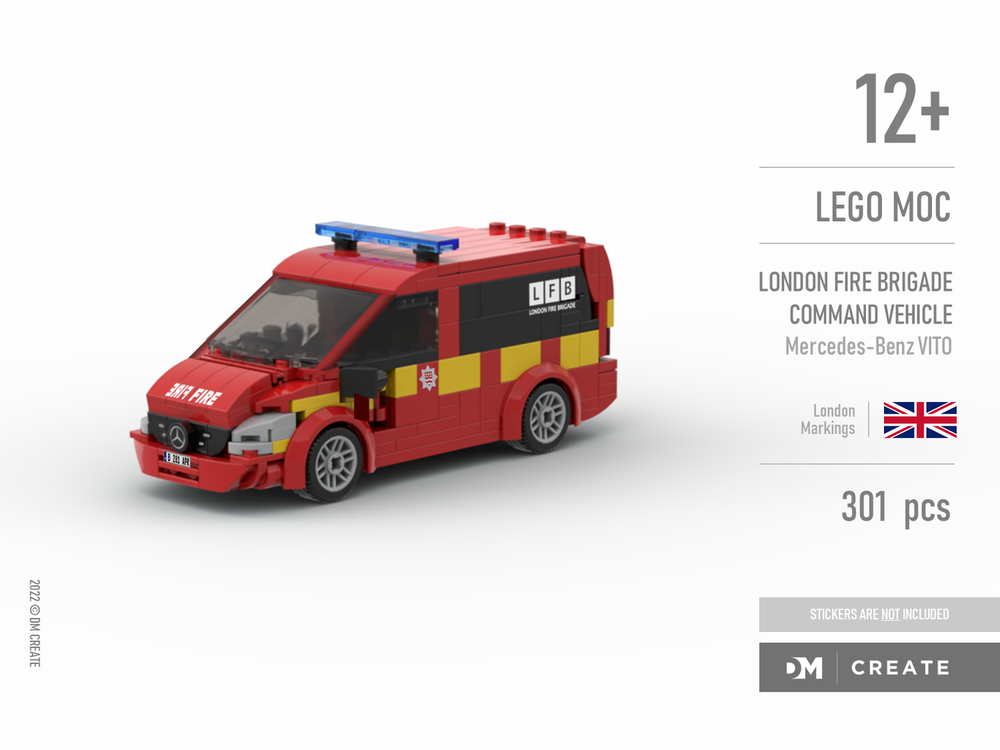 Lego London Fire Brigade - Command Vehicle - Mercedes-Benz Vito