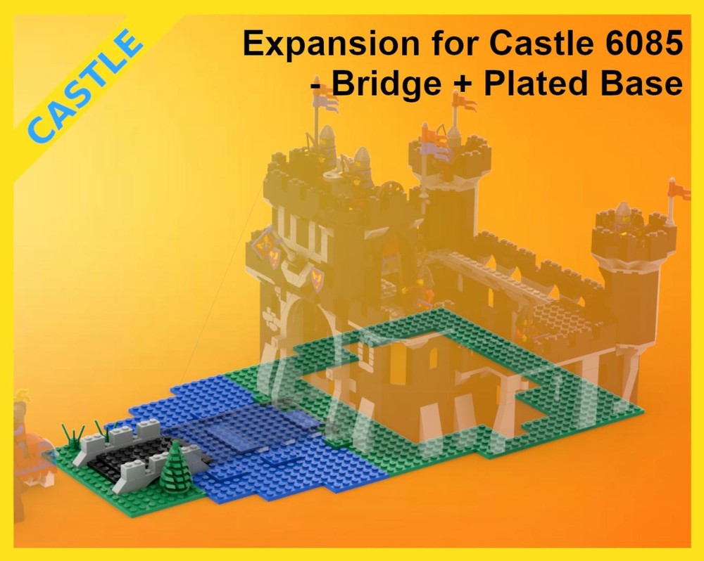 Lego Classic Castle Expansion - 6085 - Bridge + Plated Base