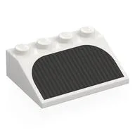 Brick Sloped 33° 3 x 4 with Black Vent Print