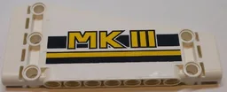 Technic, Panel Plate 5 x 11 x 1 Tapered with 'MKIII' and Dark Blue and Yellow Stripes Pattern Model Left Side (Sticker) - Set 42055