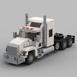 Kenworth T800 Semi truck (White)