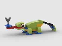 Gecko Catching a Blue Fly