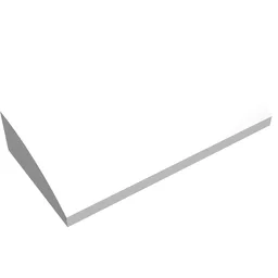 Brick Curved 2 x 4 x 2/3 No Studs, with Bottom Tubes / White