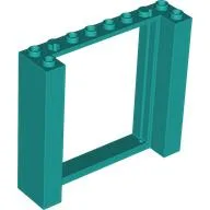 Door Frame Double 2 x 8 x 6 / Dark Turquoise