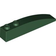 Lego Brick Curved 6 x 1 / Dark Green