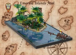 🏴☠️ TROPICAL ISLANDERS PARADISE - 5-in-1 Modular Island Diorama (Shipwreck, Jungle & Beach)