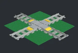 Lego track intersection train