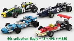 60s collection - 4 models - scale 1:27