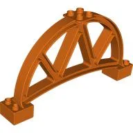 Duplo Frame / Girder / Support, Half Circle 2 x 14 x 6 / Reddish Orange