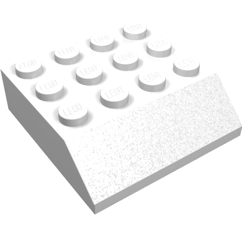 Lego Brick Sloped 45° 4 x 4 / White