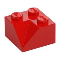 Brick Sloped 45° 2 x 2 Double Concave / Red