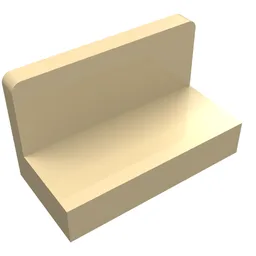 Panel 1 x 2 x 1 [Rounded Corners] / Tan