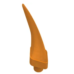 Animal Body Part, Barb / Claw / Tooth / Talon / Horn, Medium / Orange