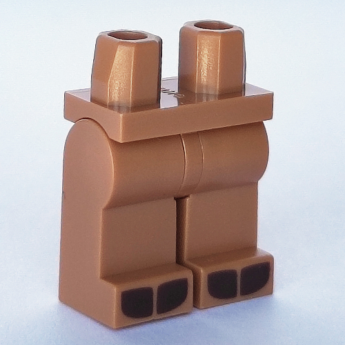 Lego Hips and Medium Nougat Legs with Dark Brown Hoofs print / Medium Nougat