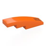 Lego Brick Curved 4 x 1 No Studs with Black 'we are grip' print
